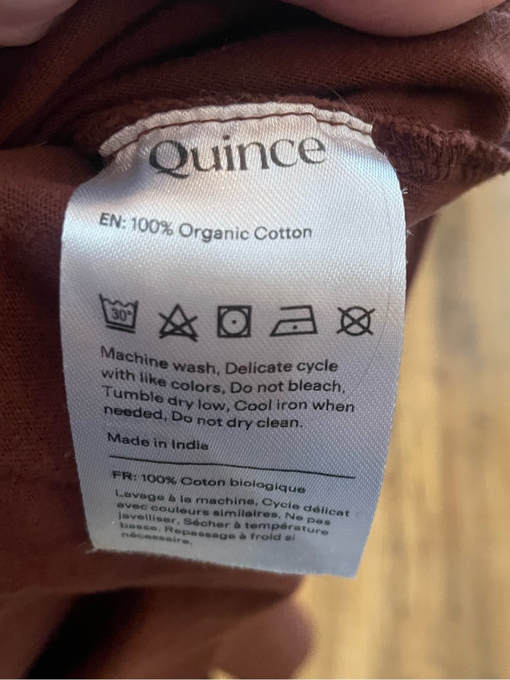 Quince Cropped Tee, Redwood Brown, Size Large - Picture 3 of 4